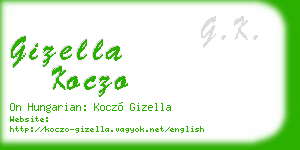 gizella koczo business card