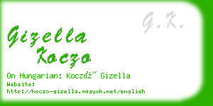 gizella koczo business card